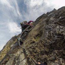 Climbing the Fürenwand in Engelberg