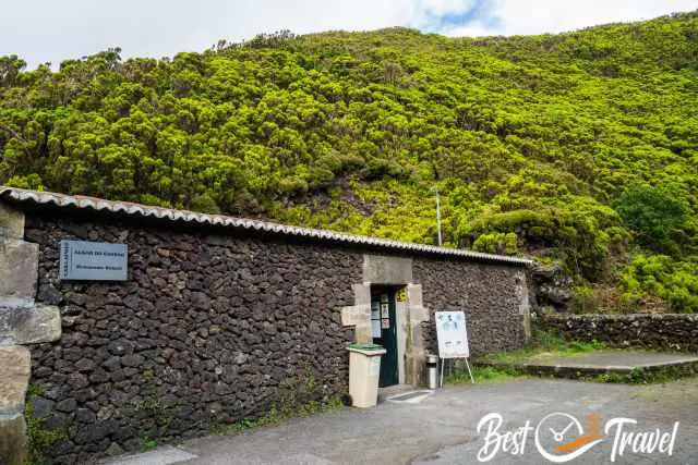 The entrance house built from volcanic stones