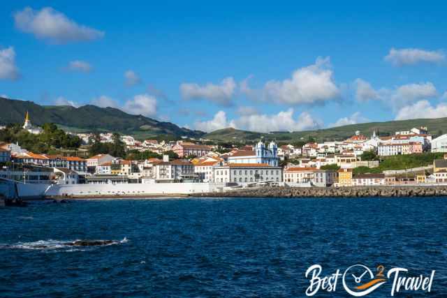 View to Angra do Heroismo and beach