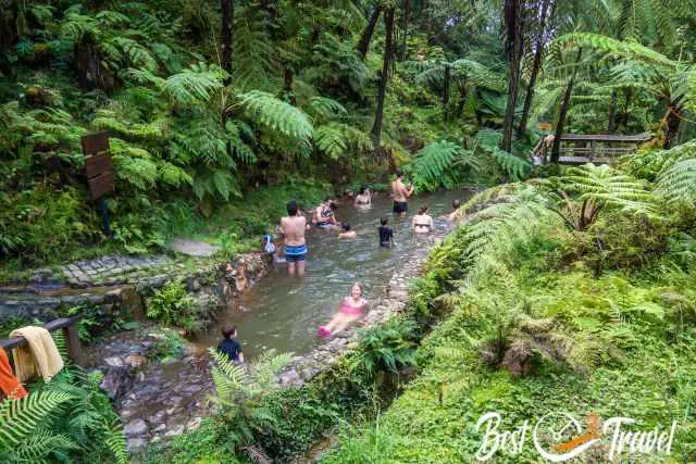 The second pool with fewer visitors