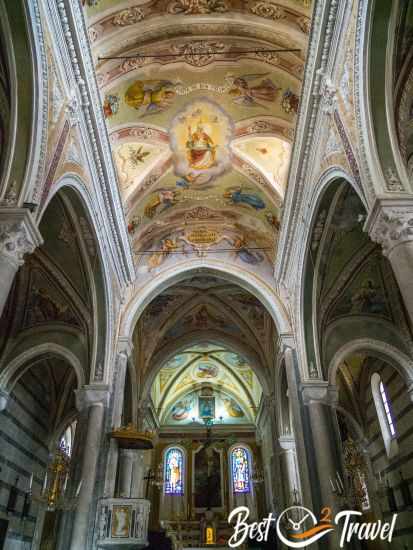 An old church from inside at the beginning of Corniglia.