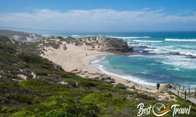 The white beaches and emerald green sea