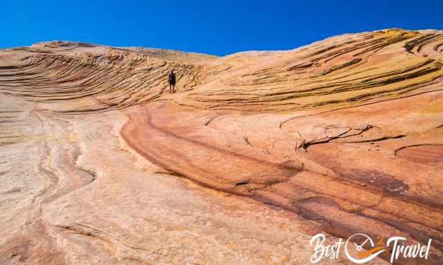 The colourful rock formations on Yellow Rock