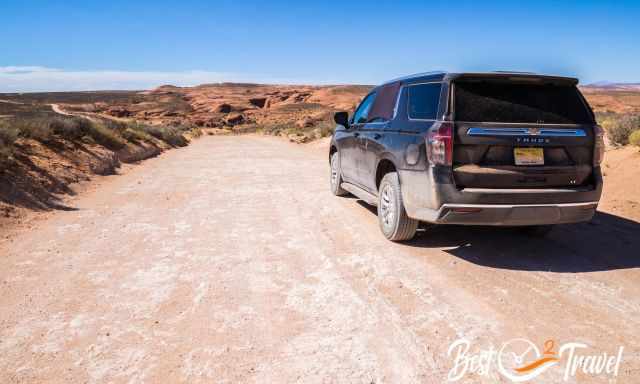 A dirty black 4 WD on the HITRR