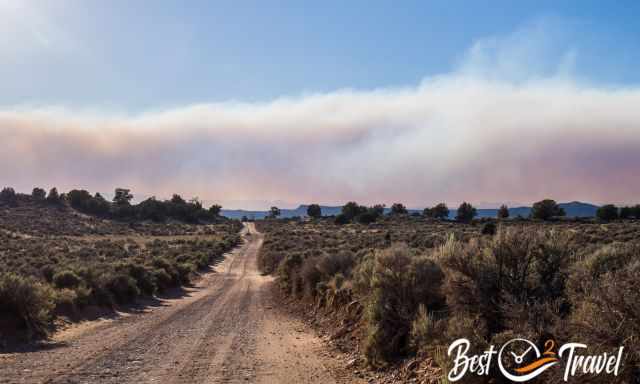 The Cottonwood Canyon Road shortly before Kodachrome