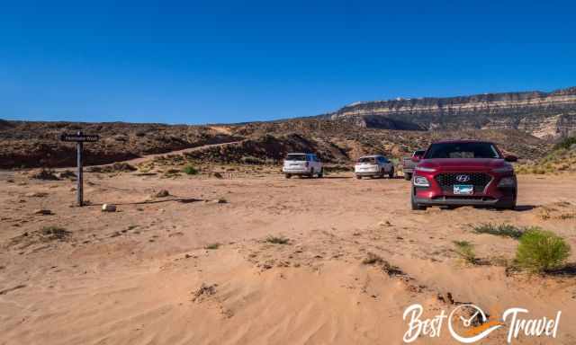 2 and 4 WD cars at a parking