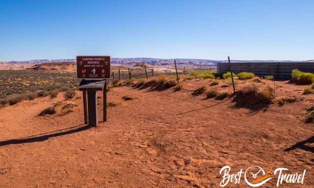 Trailhead and registration place