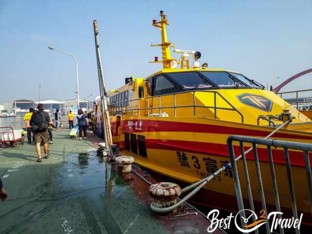 The big ferry at the mainland Taiwan