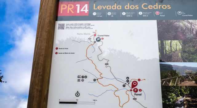 Hiking Map Levada Dos Cedros