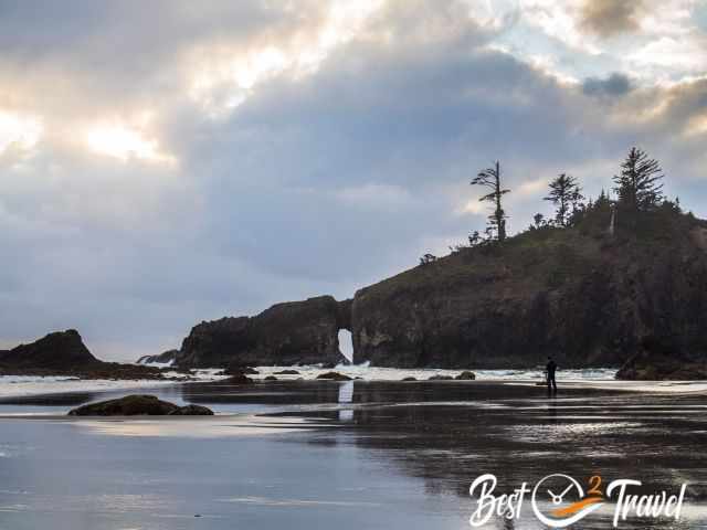 Second Beach to the right with the Hole in the Rock.