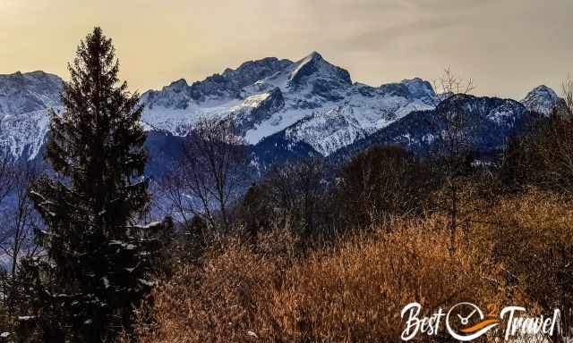 The breathtaking mountain view from Eckbauer