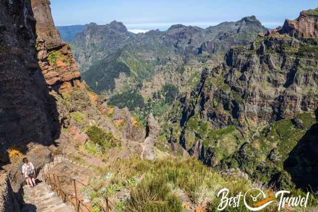 A breathtaking scenery where a never ending staircase is leading through