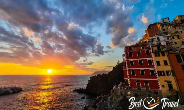 Der Sonnenuntergang von Riomaggiore 