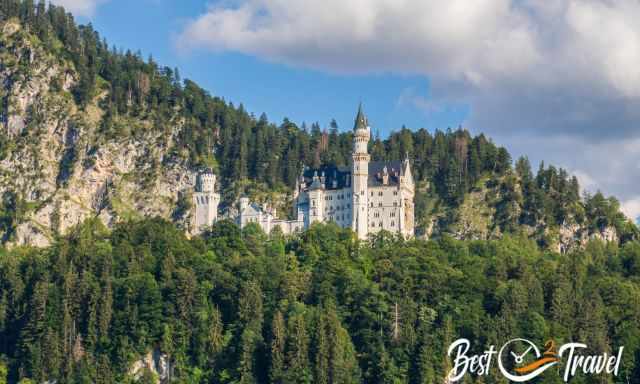 The first view from Schwangau to Neuschwanstein