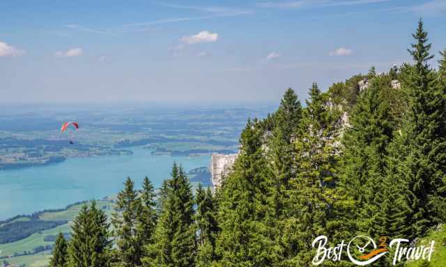 The exit of Fingersteig via ferrata with two climbers.