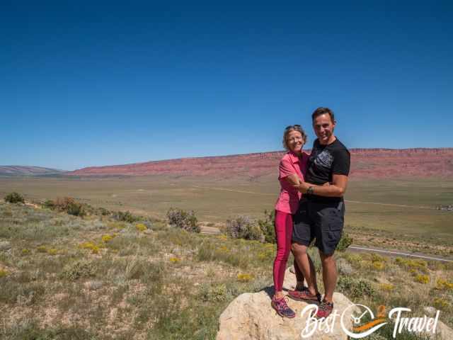 We and in the back are the Vermillion Cliffs Wilderness.