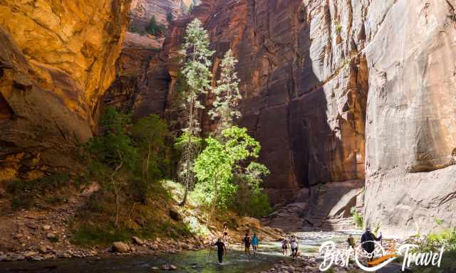 Late afternoon sunlight in the Narrows